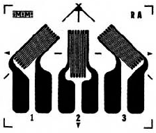 Three Element, 45 Degree Planar Rectangular Rosette Strain Gage