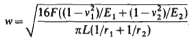 Roller contact width equation