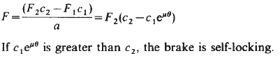 band brake equations