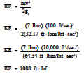 Kinetic energy calculations example