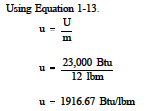 Specific internal Energy