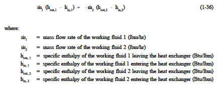 mass flow rates and enthalpies