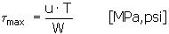 Weld Shear Stress Formula